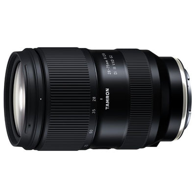 Camera lens with Tamron branding on a white background
