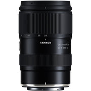 Black Tamron camera lens on a white background