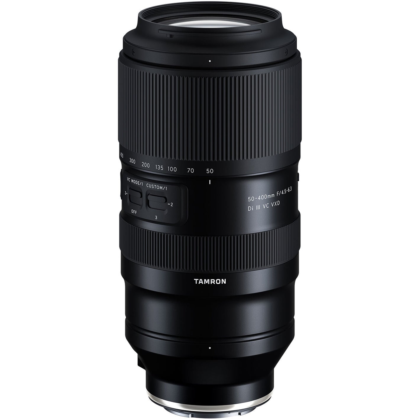 Tamron 50-400mm f/4.5-6.3 Di III VC VXD Lens for Sony E – ultra-telephoto reach in a compact design, with fast VXD autofocus, built-in VC stabilization, and versatile performance for wildlife, sports, and travel.