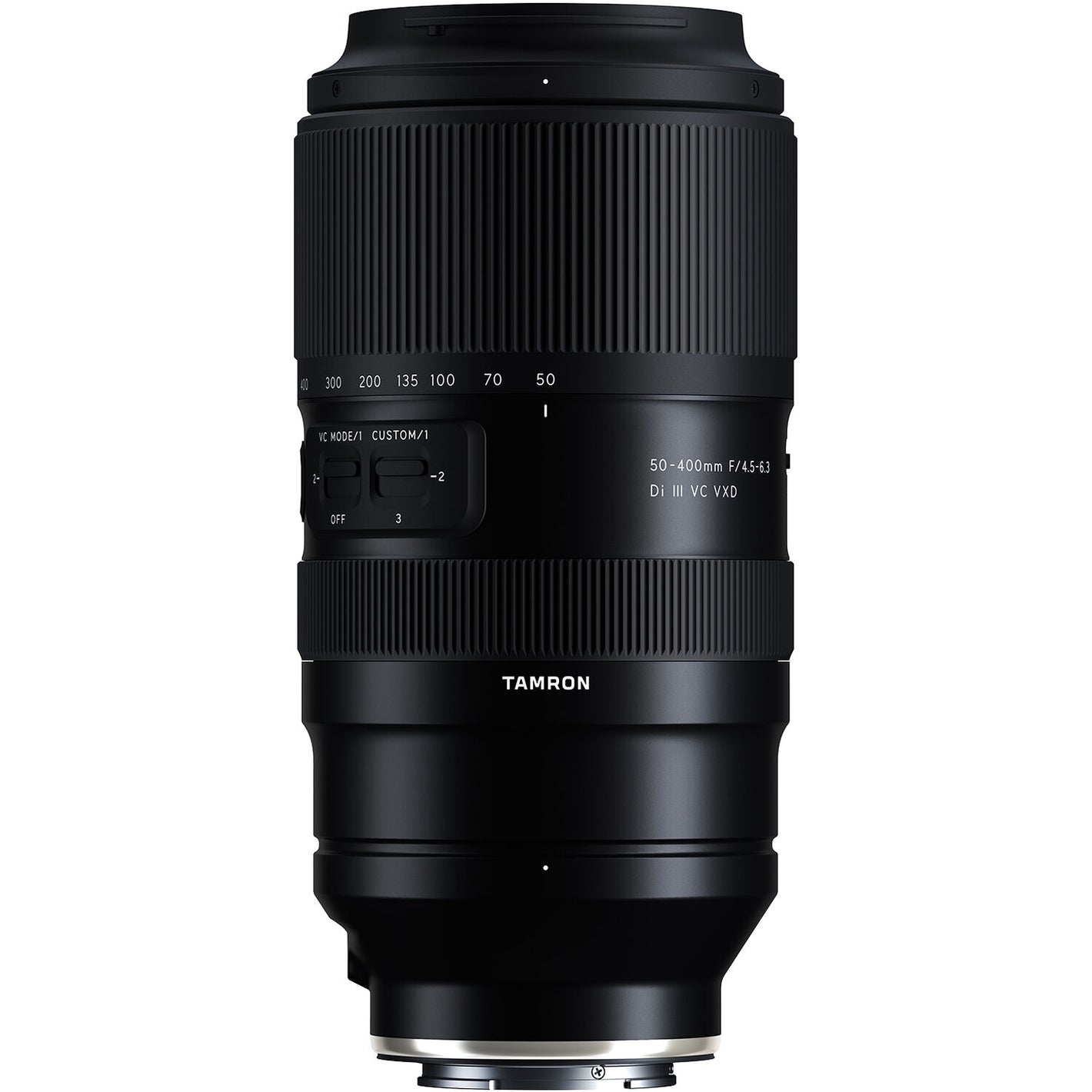 Tamron 50-400mm f/4.5-6.3 Di III VC VXD Lens for Sony E – ultra-telephoto reach in a compact design, with fast VXD autofocus, built-in VC stabilization, and versatile performance for wildlife, sports, and travel.