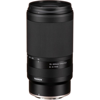 Tamron 70-300mm f/4.5-6.3 Di III RXD Lens – lightweight telephoto zoom lens for Nikon Z-mount cameras, offering fast autofocus and versatile reach for outdoor and action photography.