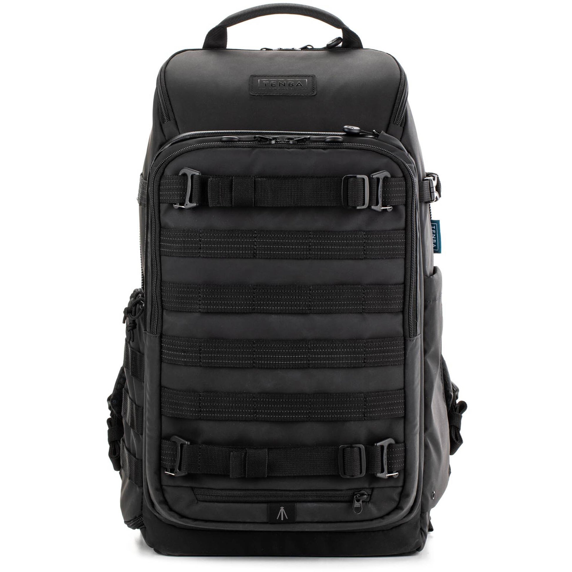 Tenba Axis V2 20L camera backpack with top, side, rear access, laptop/drones storage, MOLLE webbing, and comfy straps.