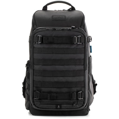 Tenba Axis V2 20L camera backpack with top, side, rear access, laptop/drones storage, MOLLE webbing, and comfy straps.