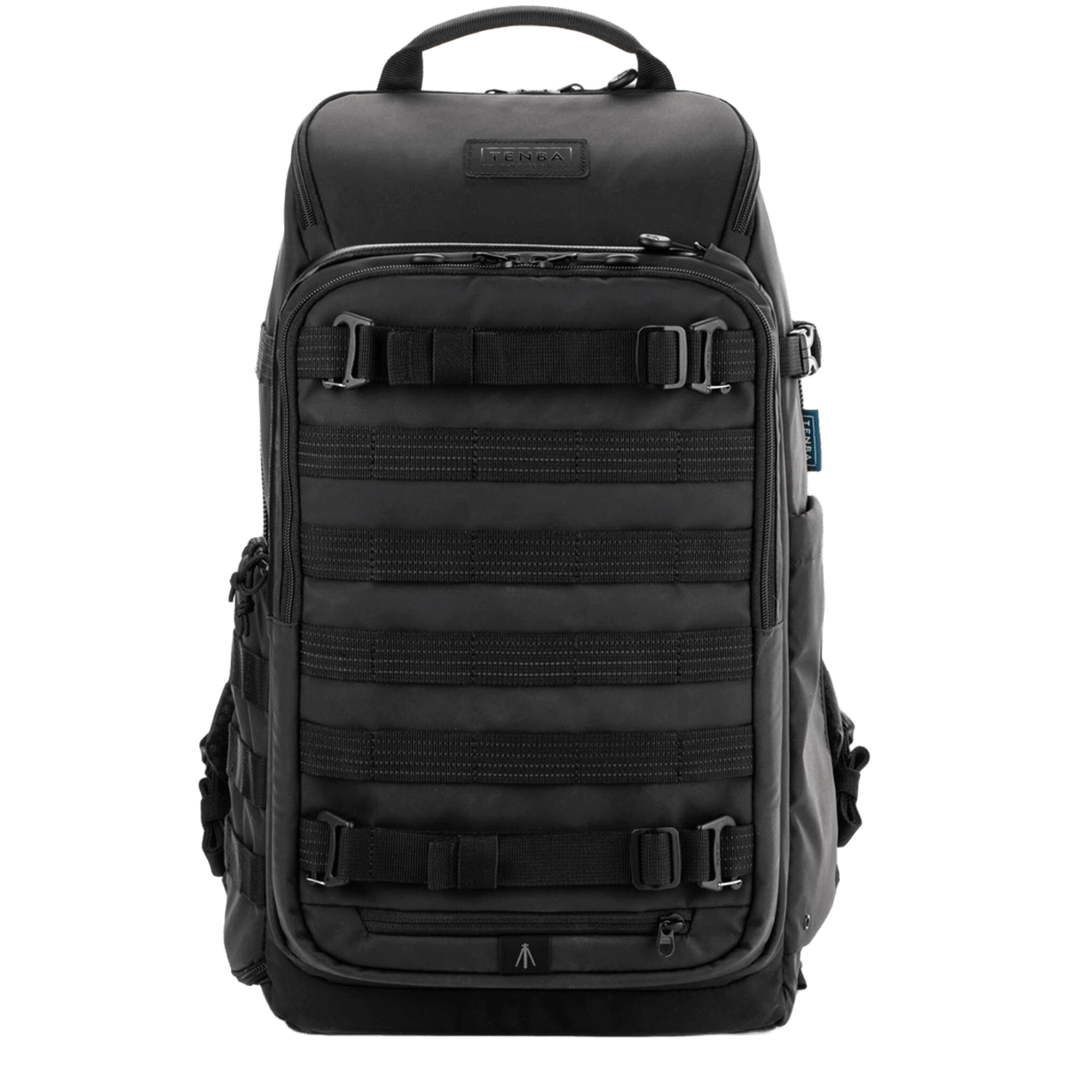 Tenba Axis V2 20L camera backpack with top, side, rear access, laptop/drones storage, MOLLE webbing, and comfy straps.