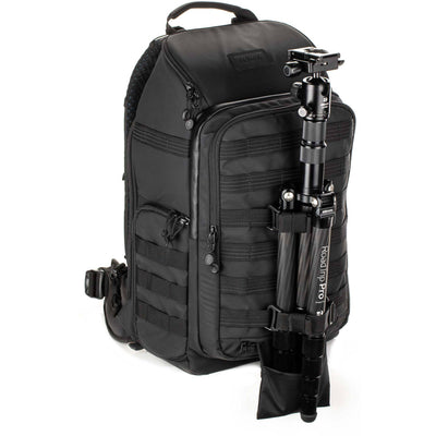 Tenba Axis V2 20L camera backpack with top, side, rear access, laptop/drones storage, MOLLE webbing, and comfy straps.