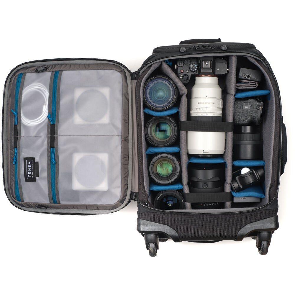 Tenba Axis v2 28L Spinner Backpack in Black open view