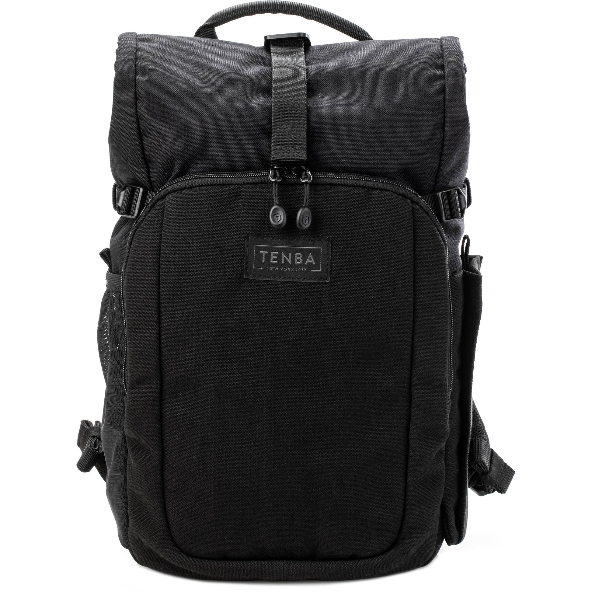 Tenba Fulton V2 16L Backpack in vintage style with rear camera access, rolltop, tripod support, and padded laptop sleeve.