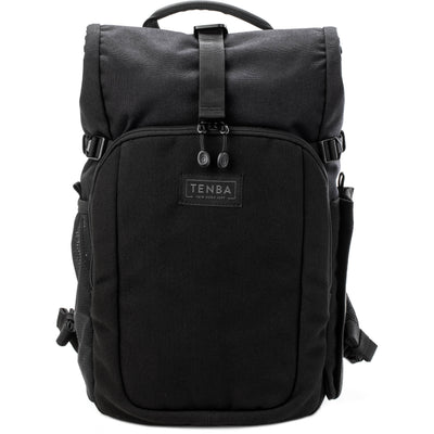 Tenba Fulton V2 16L Backpack in vintage style with rear camera access, rolltop, tripod support, and padded laptop sleeve.
