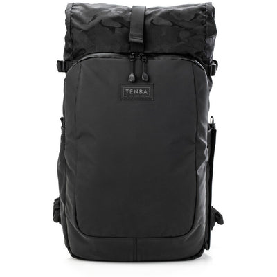 Tenba Fulton V2 16L Backpack in vintage style with rear camera access, rolltop, tripod support, and padded laptop sleeve.