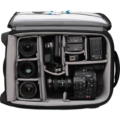 Tenba Roadie Roller 21 rolling camera bag with capacity for 2 cameras and 8 to 10 lenses