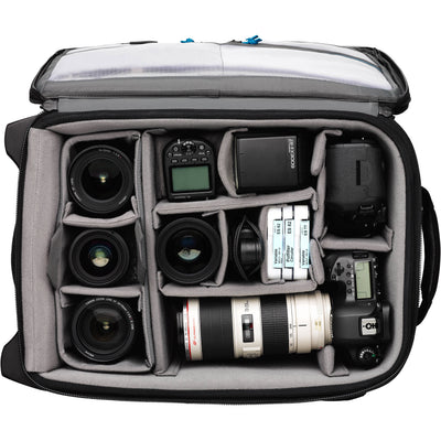 Tenba Roadie Roller 21 rolling camera bag with capacity for 2 cameras and 8 to 10 lenses