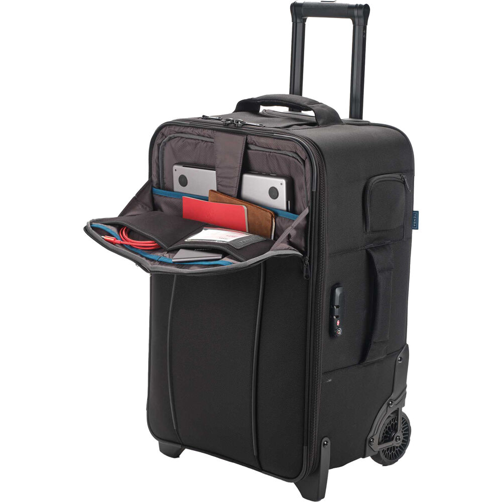 Tenba Roadie V2 Roller 24 black camera case front pocket view