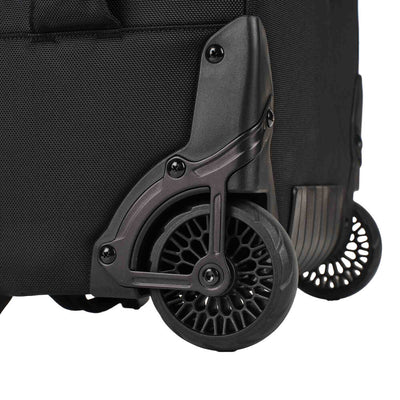 Tenba Roadie V2 Roller 24 black camera case detail view of rollers