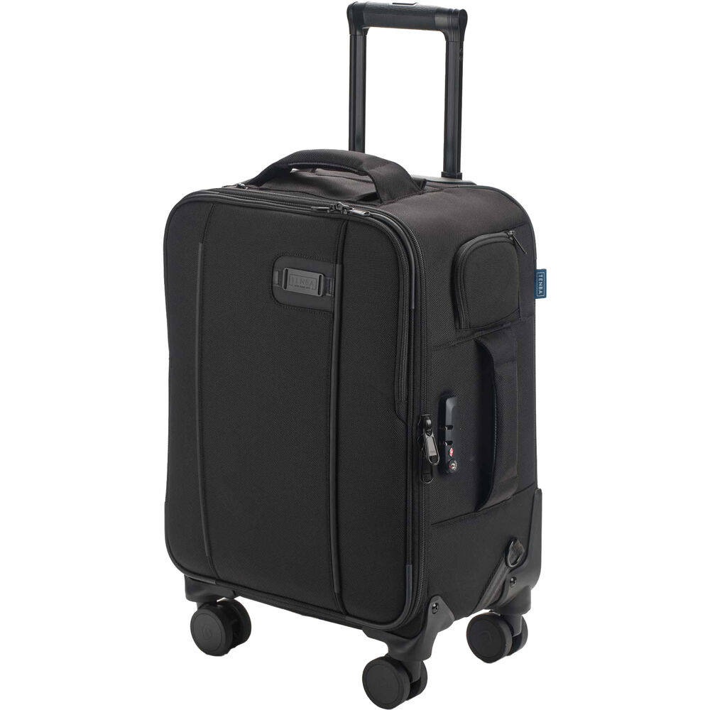 Tenba Roadie V2 Spinner 21 black camera case angled view