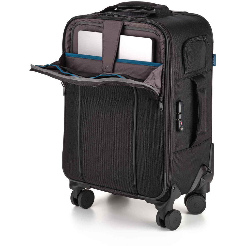 Tenba Roadie V2 Spinner 22 black camera case front pouch