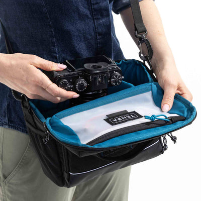 Tenba Skyline V2 Shoulder Bag 10 in black for DSLR or mirrorless camera with accessories