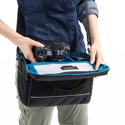 Tenba Skyline V2 Shoulder Bag 12 in black for DSLR or mirrorless camera with accessories