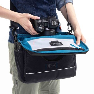 Tenba Skyline V2 Shoulder Bag 13 in black for DSLR or mirrorless camera with accessories