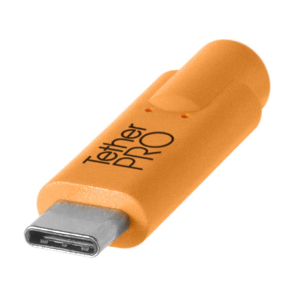 Tether Tools TetherPro 4.57 m orange USB Type-C to USB 3.0 cable for fast, reliable data transfer and tethered photography.