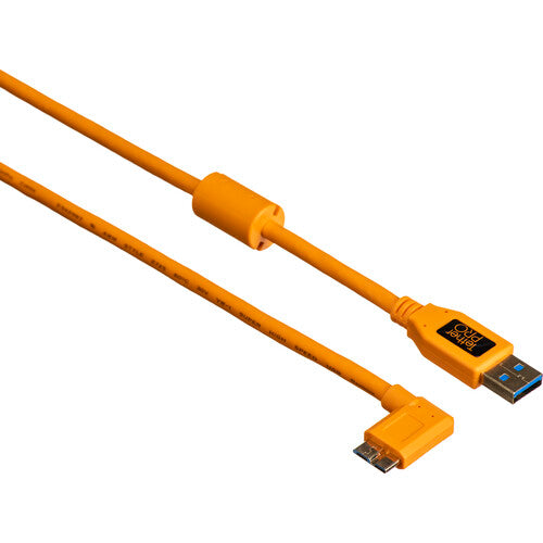 Tether Tools TetherPro USB 3.0 right-angle Micro-USB tethering cable for fast, reliable data transfer.