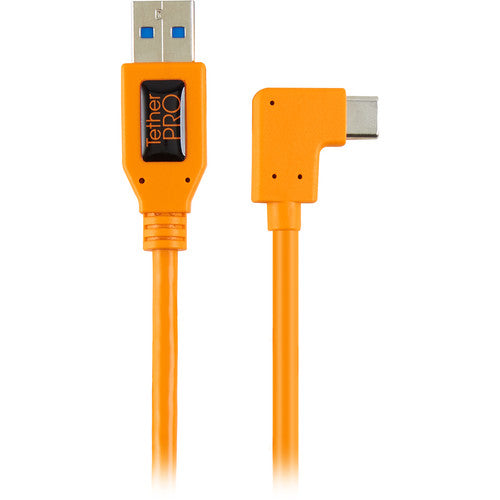 Tether Tools TetherPro Right Angle Adaptor USB 3.0 to USB-C (50 cm) for secure tethered camera connection.