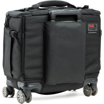 Think Tank Airport Navigator V2 rolling camera bag with laptop compartment and adjustable dividers.