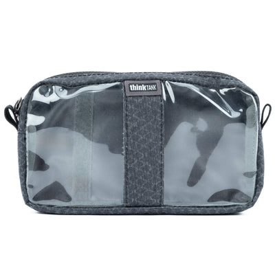 Think Tank Cable Management clear pouch for organising cables with easy visibility.