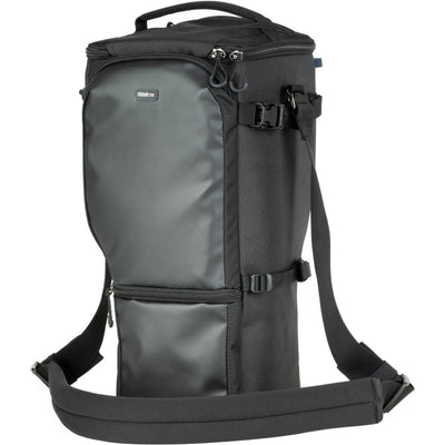 Think Tank Digital Holster 150 for 150–600mm lenses with belt/shoulder carry and accessory pockets.