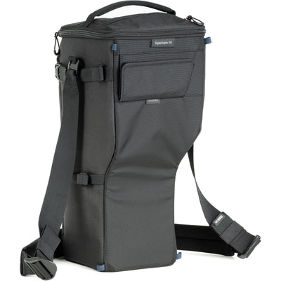 Think Tank Digital Holster 150 for 150–600mm lenses with belt/shoulder carry and accessory pockets.