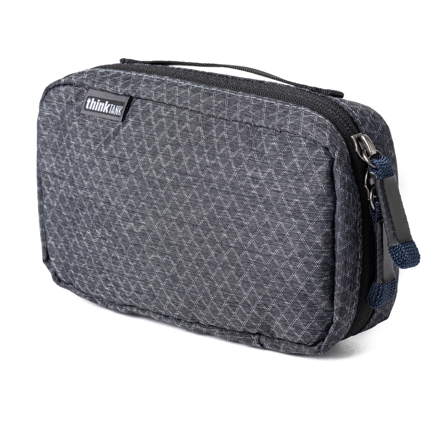 Think Tank EDC Pouch with pockets, zippered compartment, water-repellent coating, and open-flat design for easy access.