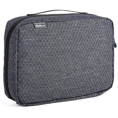 Think Tank EDC Pouch with pockets, zippered compartment, water-repellent coating, and open-flat design for easy access.