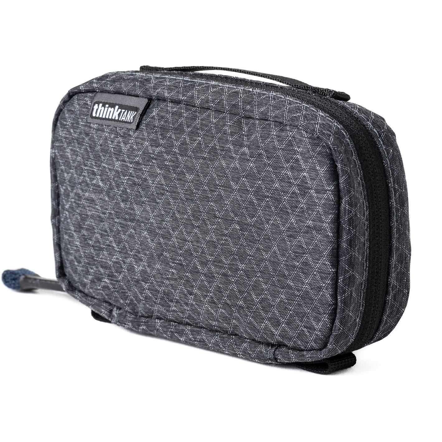 Think Tank EDC Pouch with pockets, zippered compartment, water-repellent coating, and open-flat design for easy access.