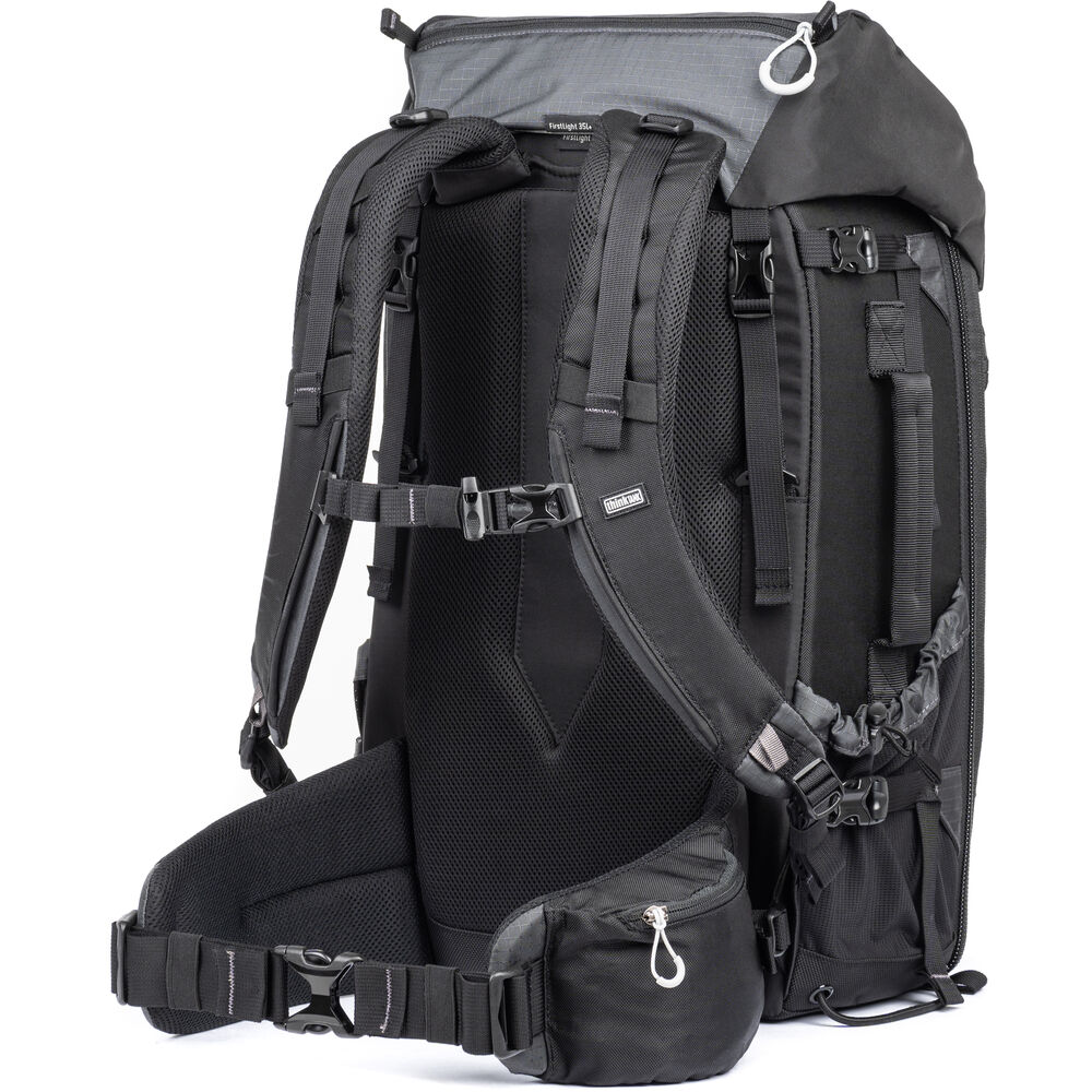 Versatile backpack with expandable pockets for outdoor photographers.