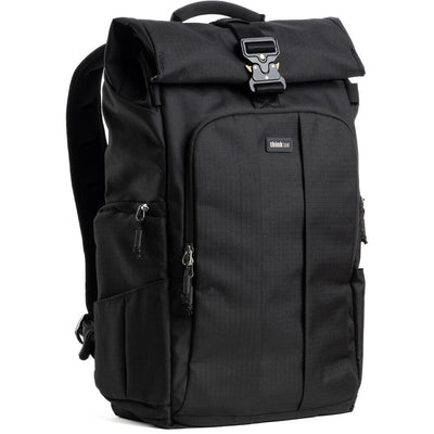 Sustainable roll-top camera backpack for everyday use