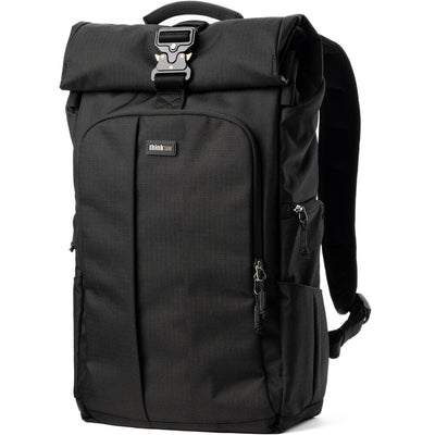Sustainable roll-top camera backpack for everyday use