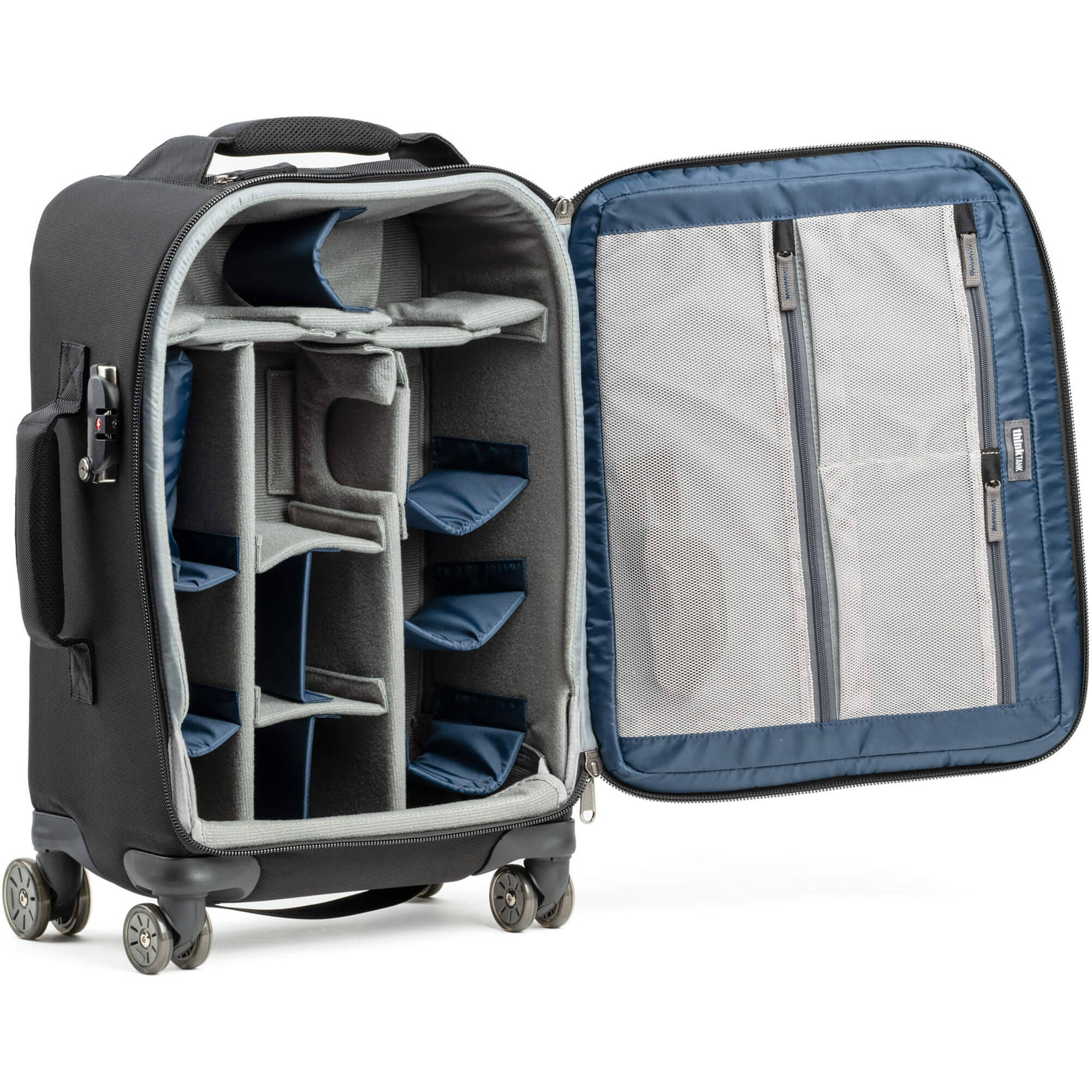 Professional camera bag Airport Roller Derby holding 2 cameras, laptop, and iPad
