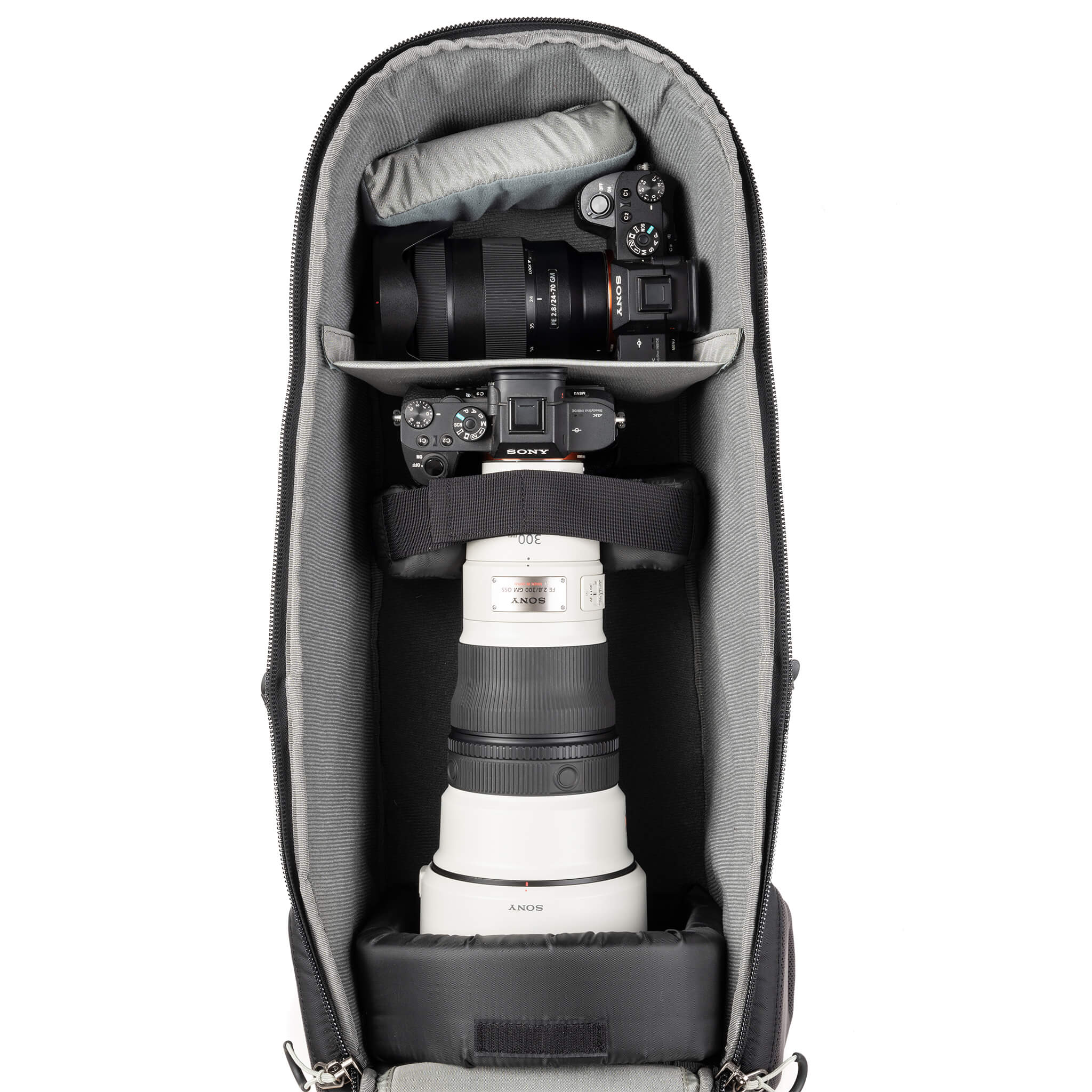 Camera backpack 32 L, rear access, padded, fits super telephoto gear