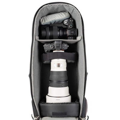 Camera backpack 32 L, rear access, padded, fits super telephoto gear