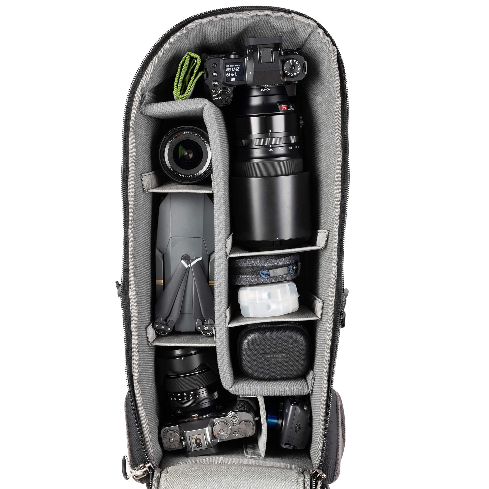 Camera backpack 32 L, rear access, padded, fits super telephoto gear
