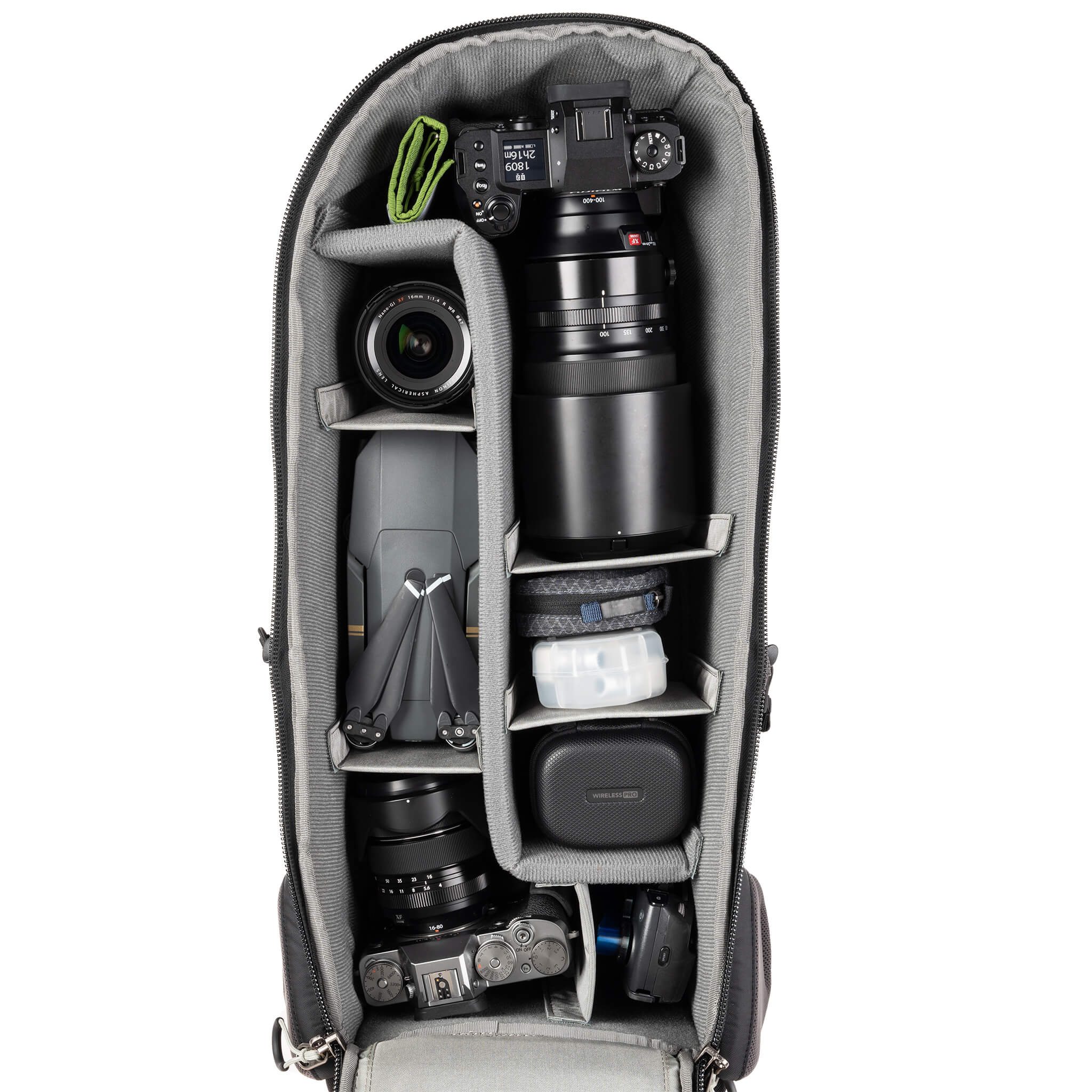 Camera backpack 32 L, rear access, padded, fits super telephoto gear