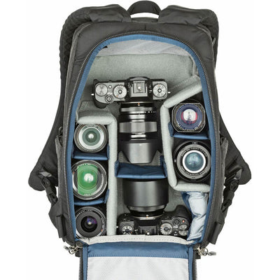 Think Tank Photo BackStory 13 Camera Backpack with padded compartments for DSLR/mirrorless cameras, laptop, tablet, and accessories.