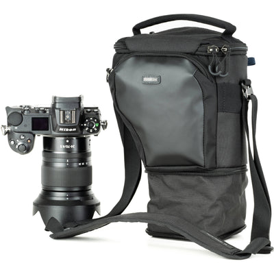 Think Tank mirrorless camera holster with accessory pockets
