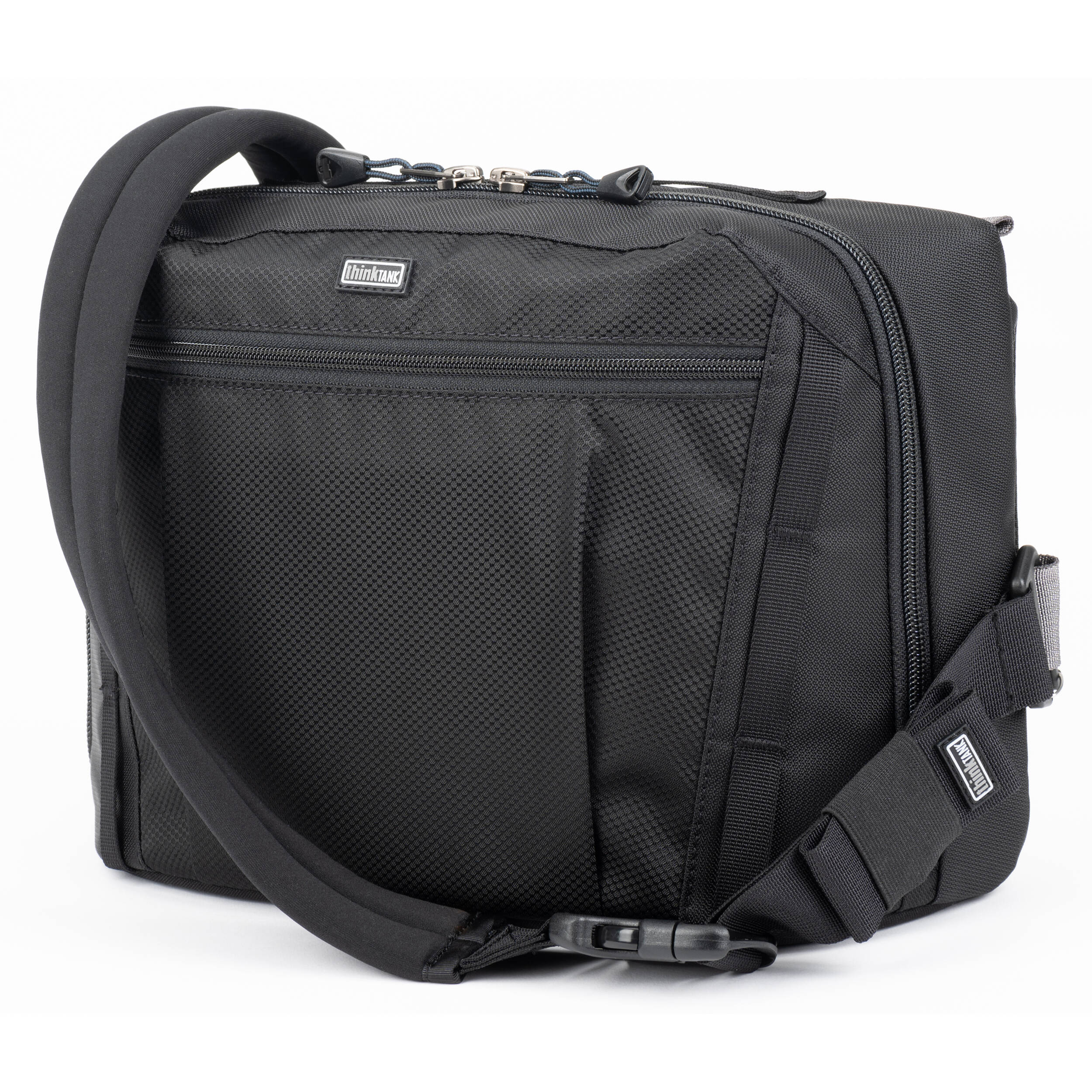 Think Tank PressPass 20 camera bag with padded interior.