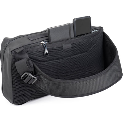 PressPass Sling Bag with removable insert, grab handle, and rain cover for easy camera access.