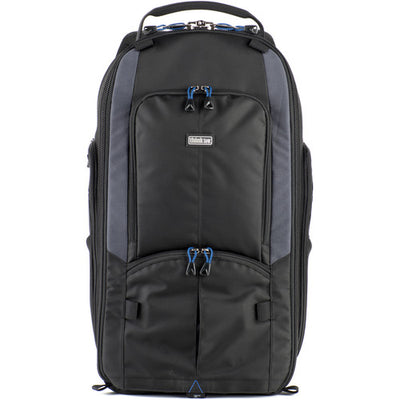 Think Tank StreetWalker Pro V2.0: Rugged charcoal-grey camera backpack with contoured shoulder straps and customizable interior dividers.
