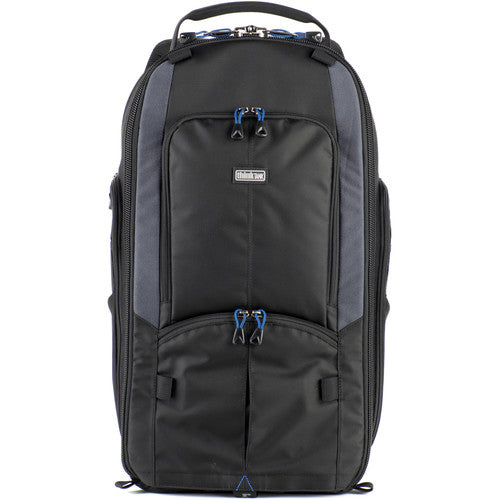 Think Tank StreetWalker Pro V2.0: Rugged charcoal-grey camera backpack with contoured shoulder straps and customizable interior dividers.