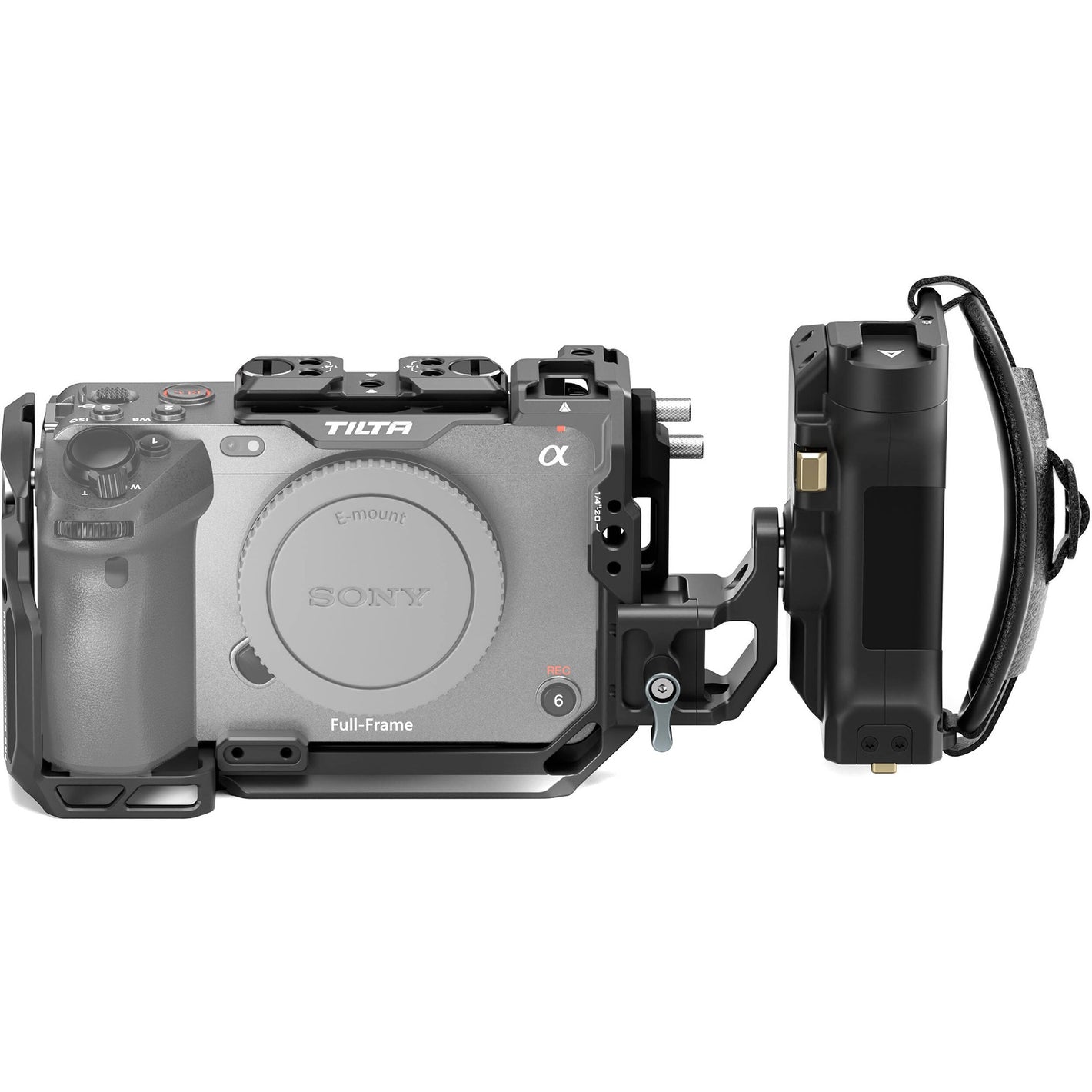 This camera cage kit has a modular design, configured for both full cage protection and a lighter-weight half cage form for gimbal use.