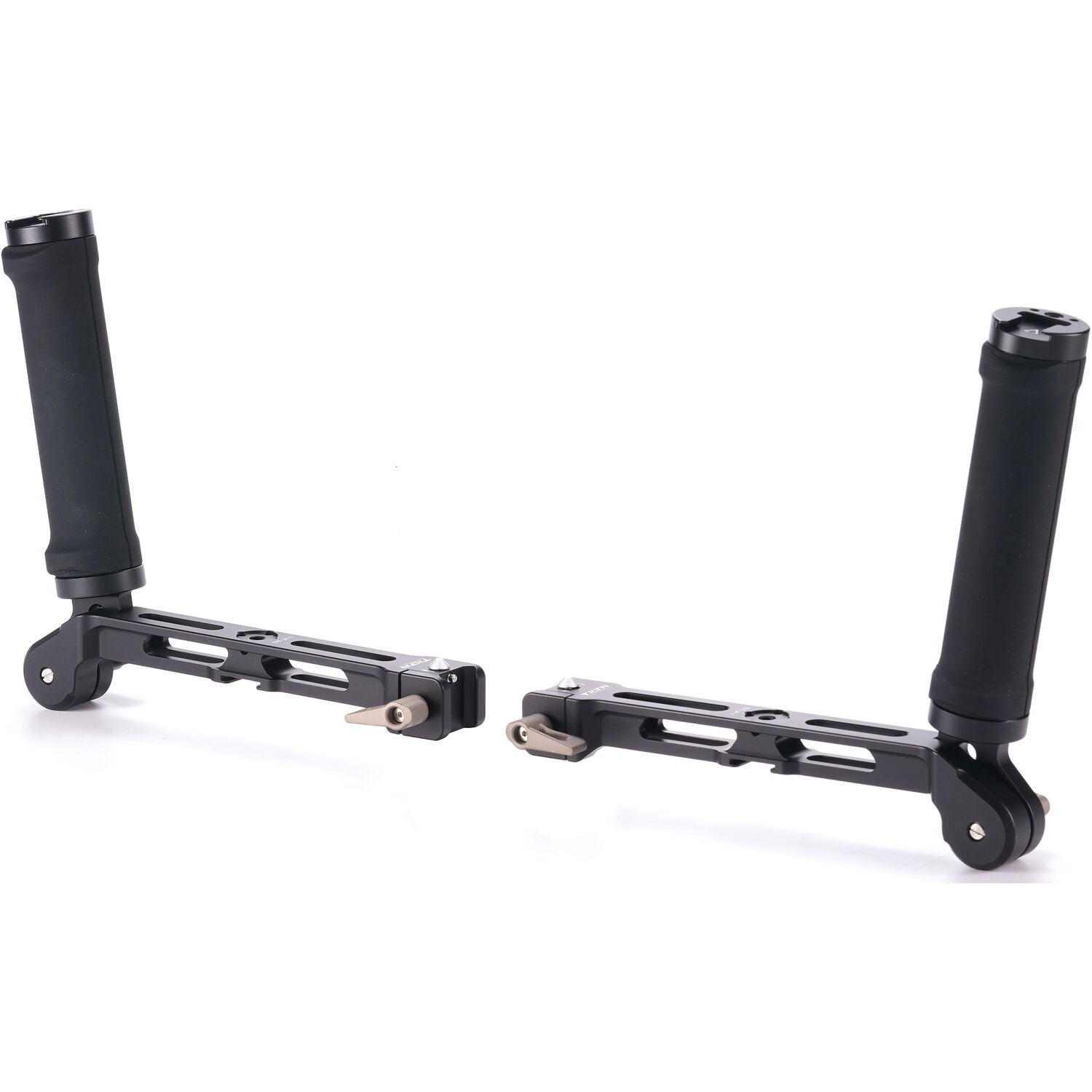 Black camera stabilizer on a white background