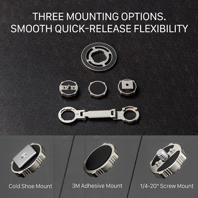 Tilta Magnetic Articulating Mounting Kit with MagSafe, dual-axis arm, Cold Shoe and 1/4"-20 mounts.