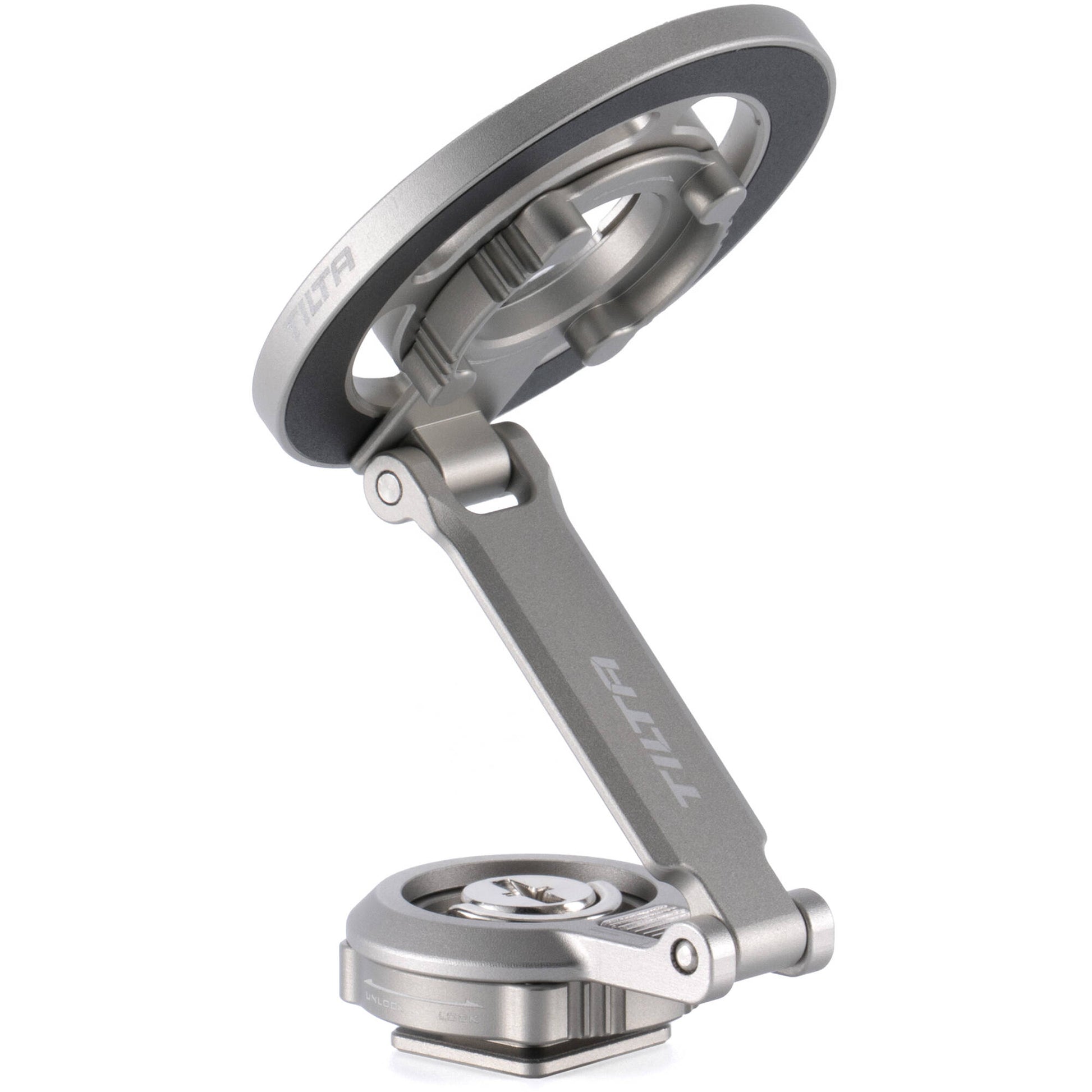 Tilta Magnetic Articulating Mounting Kit with MagSafe, dual-axis arm, Cold Shoe and 1/4"-20 mounts.
